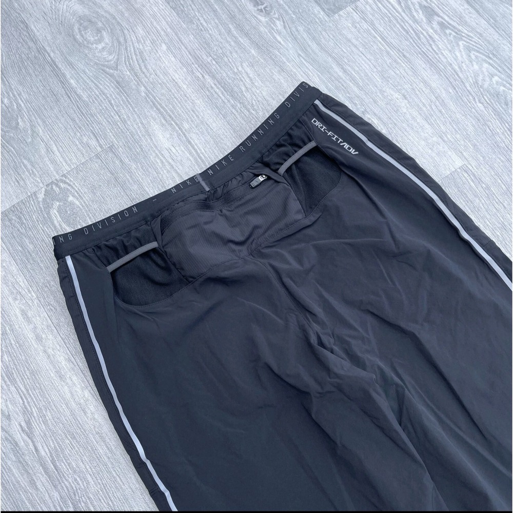 Nike Dri-FIT ADV‎ UV Running Pants Men's Medium Black HJ4144-437 New - Picture 7 of 9